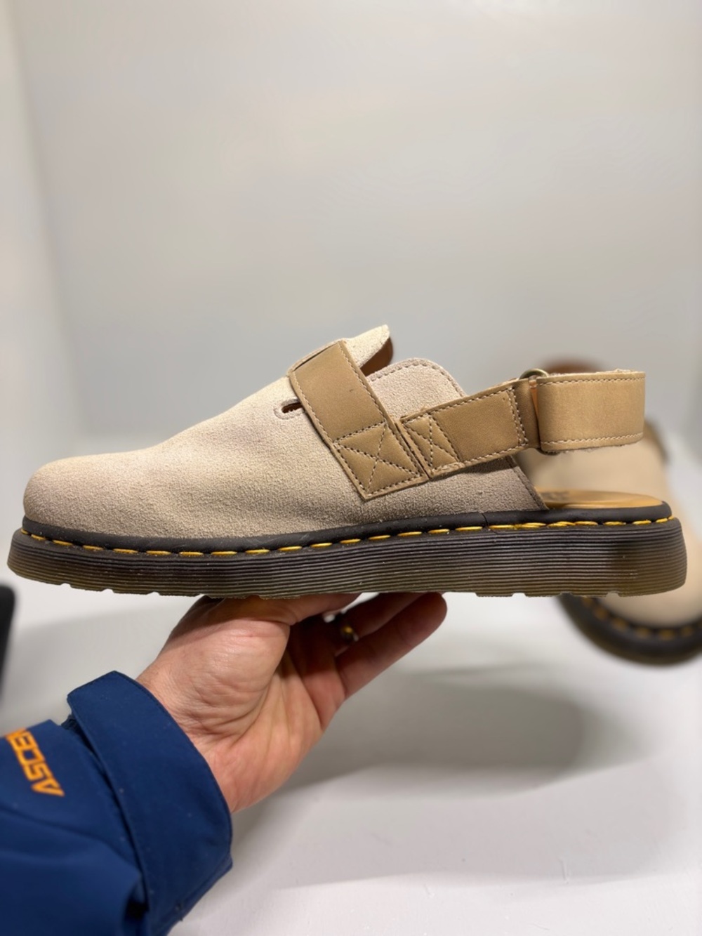 Dr. Martens Jorge II Slingback Mule Suede Beige Tan Men’s 11 EU45 Comfort Clog - Picture 14 of 14